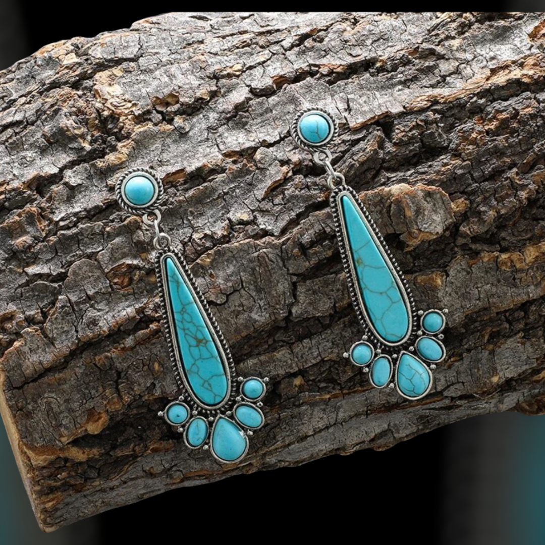New Synthetic Turquoises Earring For Women.