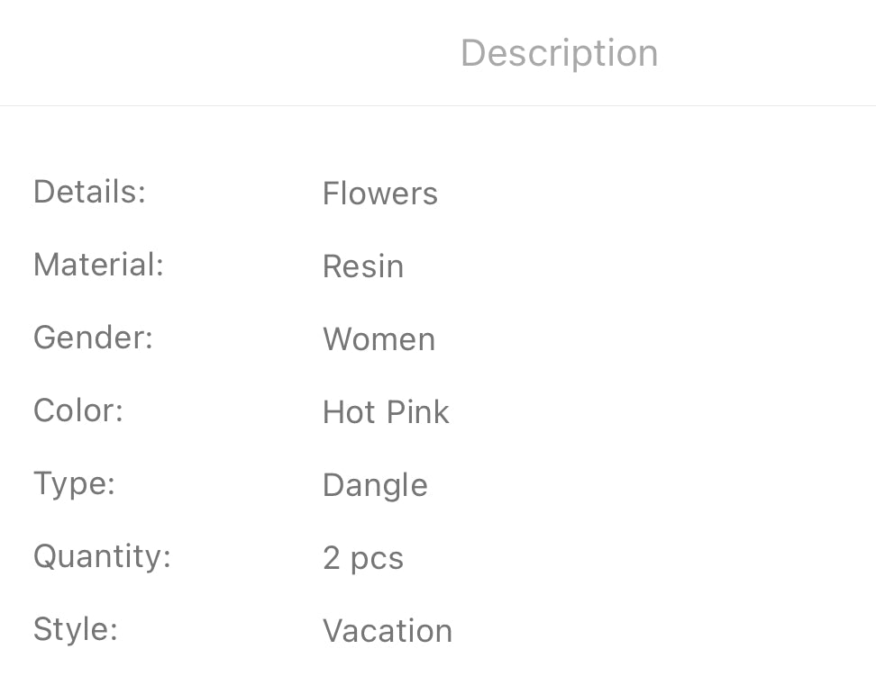 Rose decor drop earrings