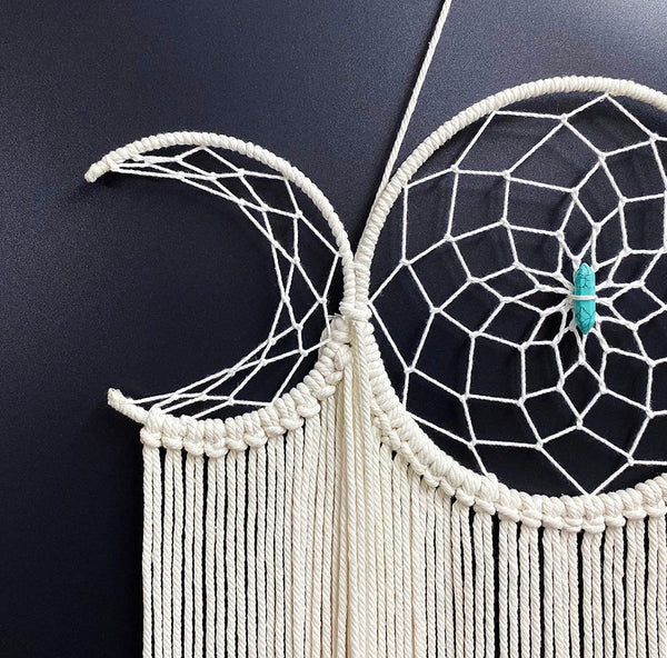 Triple moon Goddess Macrame Woven Wall Hanging - Christina’s unique boutique LLC