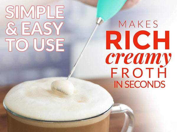 Zulay Original Milk Frother Handheld Foam Maker for Lattes