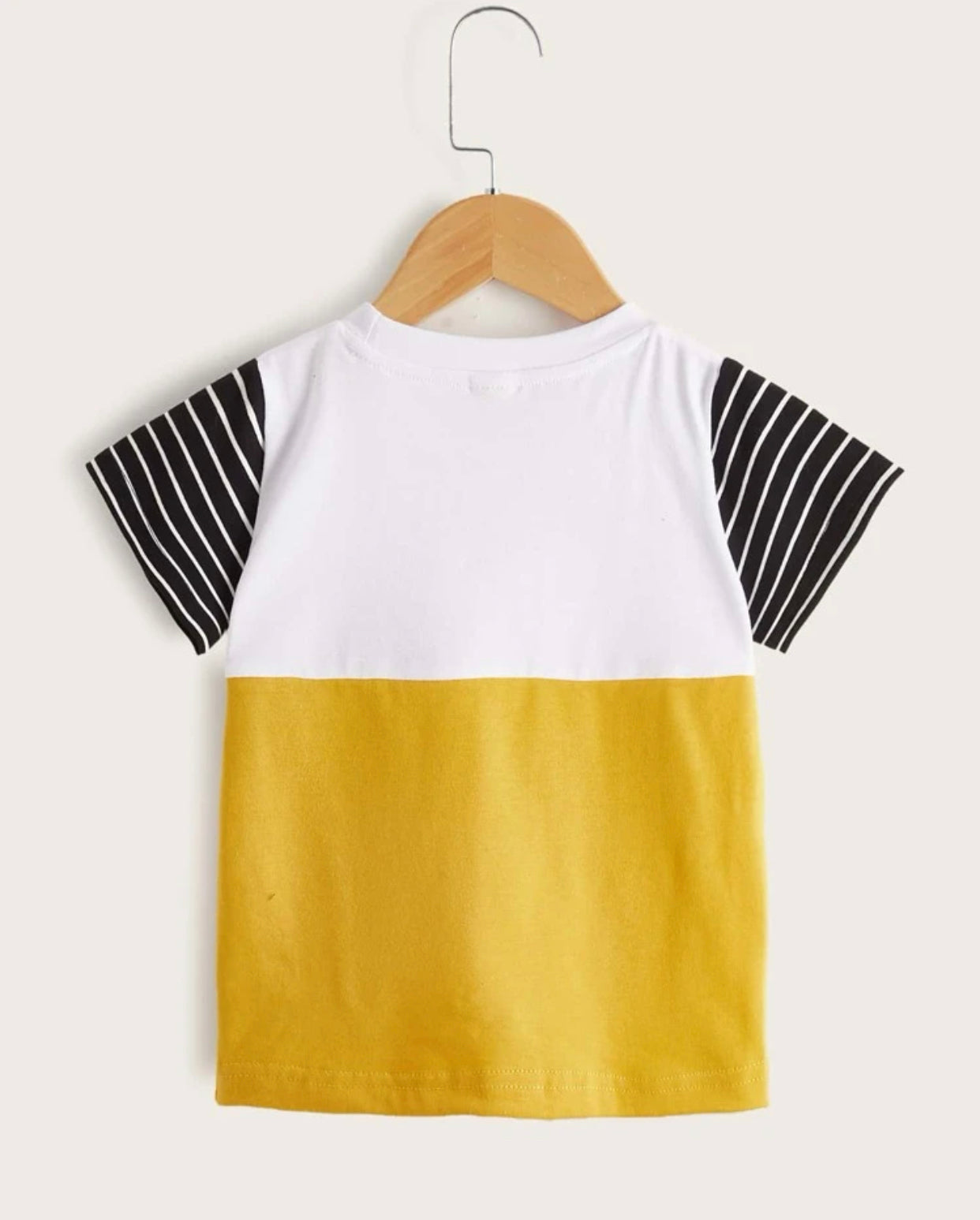 Toddler unisex color-block stripe tee