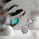 Turquoise decor water drop earrings