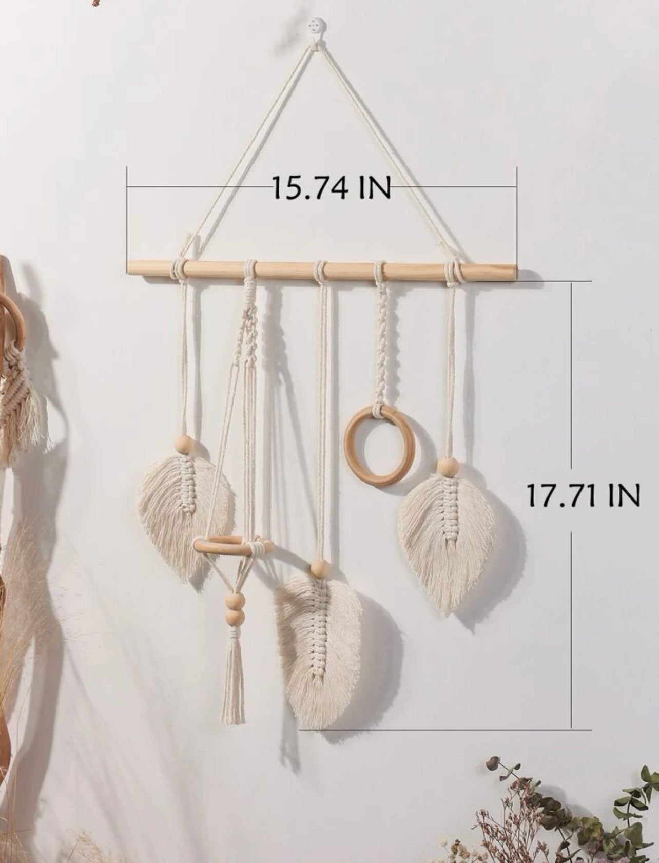 Woven Leaf decor wall hangin