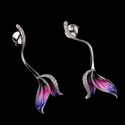 Fairy tail mermaid design drop earrings
