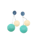 Multicolor round drop earrings