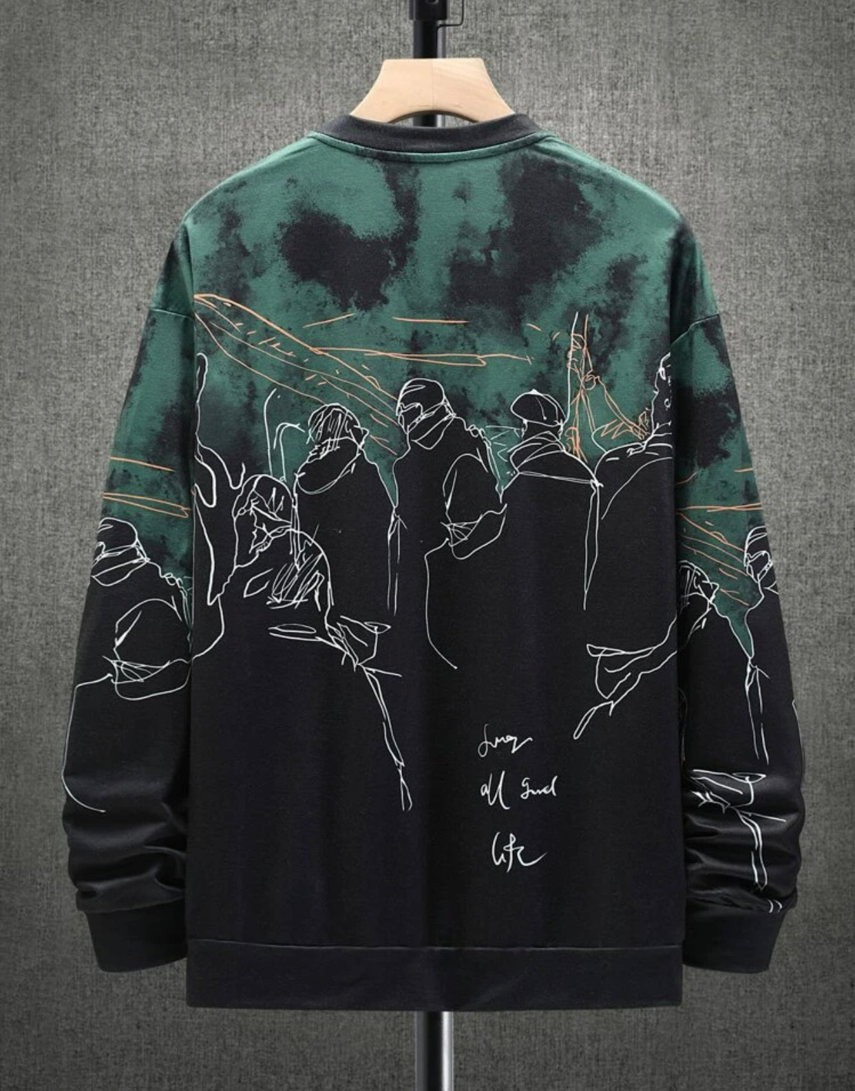 Men’s letter & graphic print sweatshirt