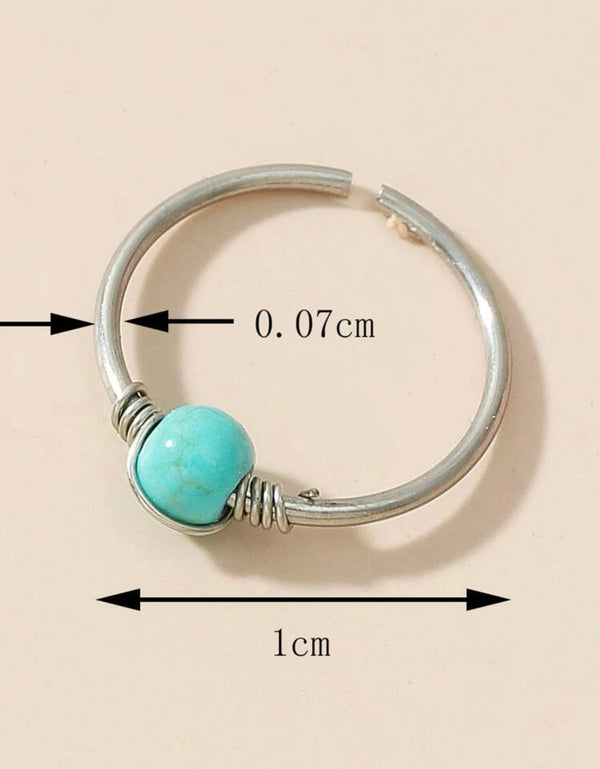 Stone decor nose ring