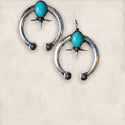 Bohemian Style Inlaid Pine Stone Flower Texture Vintage inspired  Irregular Shape earrings