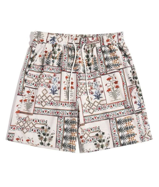 Guys floral drawstring shorts
