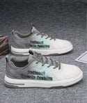 Men’s ombré letter graphic lace-up front skate shoes