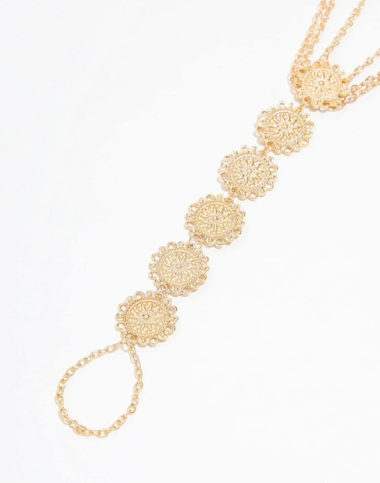 Flower decor mittens anklet