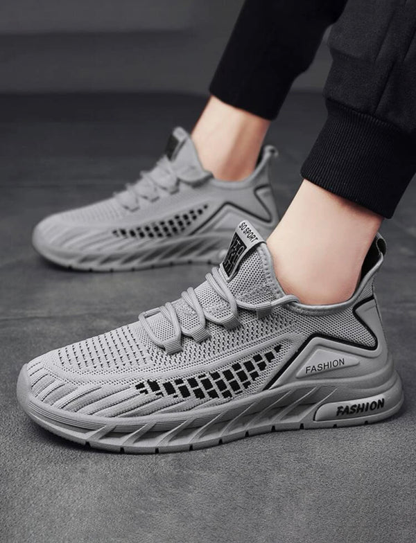 Men Hollow Out Letter Detail Lace-up Front Running Shoes