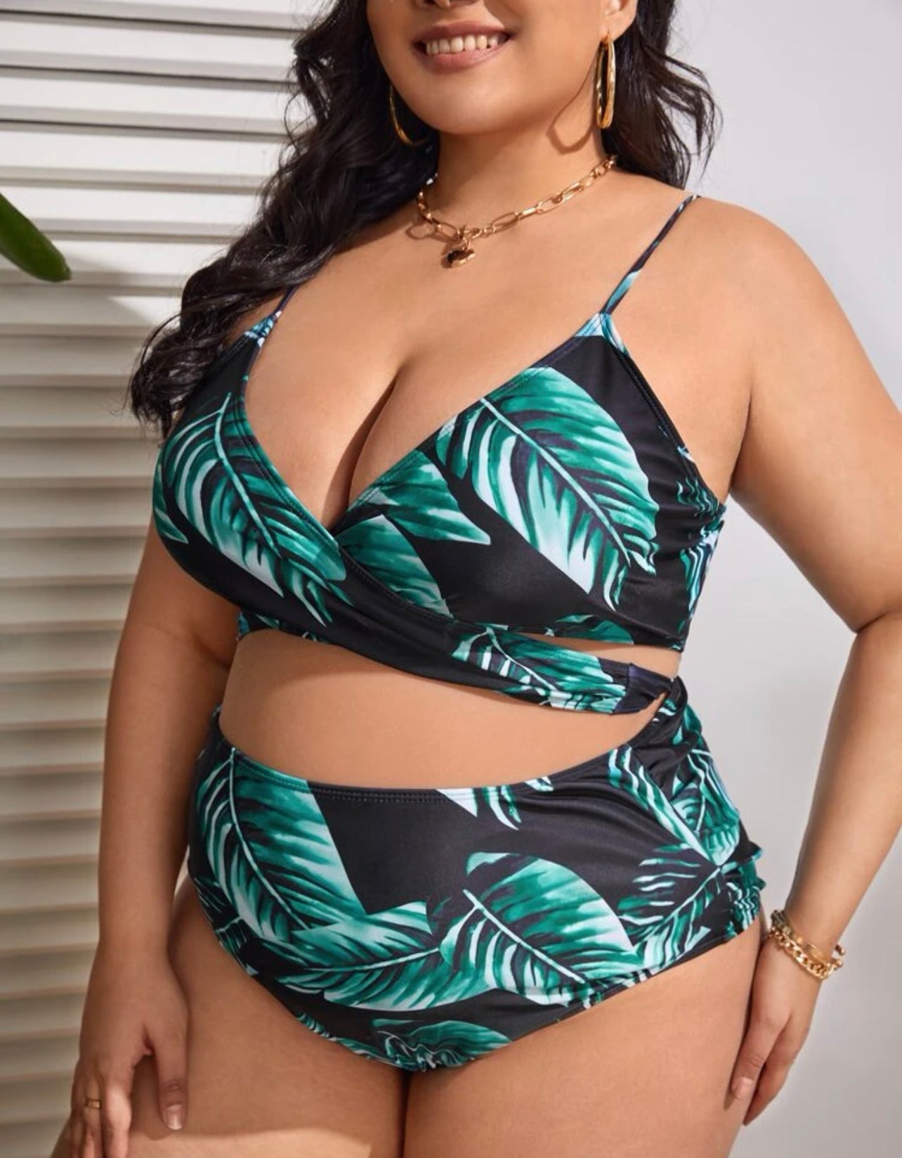 Maternity Tropical Print Bikini Swimsuit