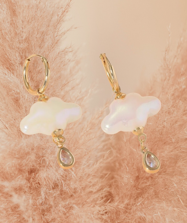 Cloud drop earrings