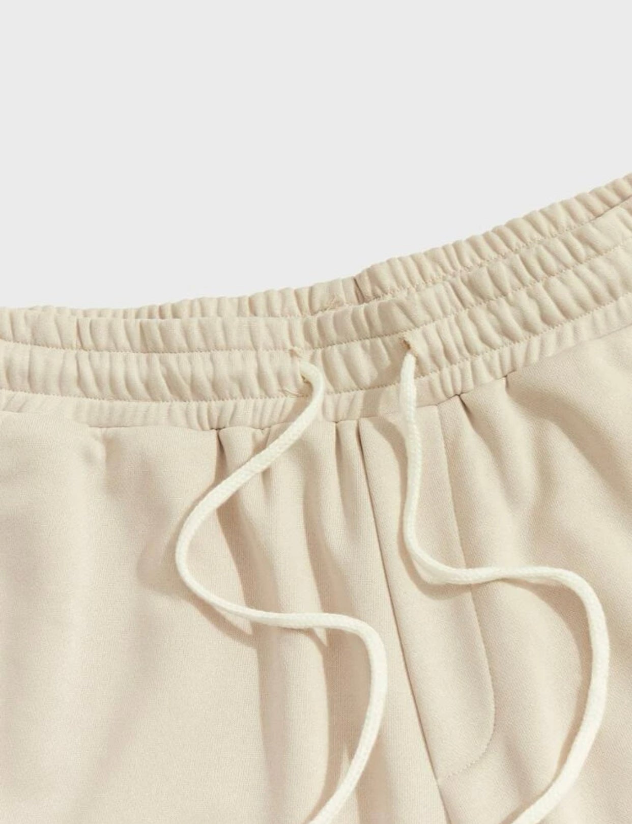 Letter patch detail drawstring waist shorts