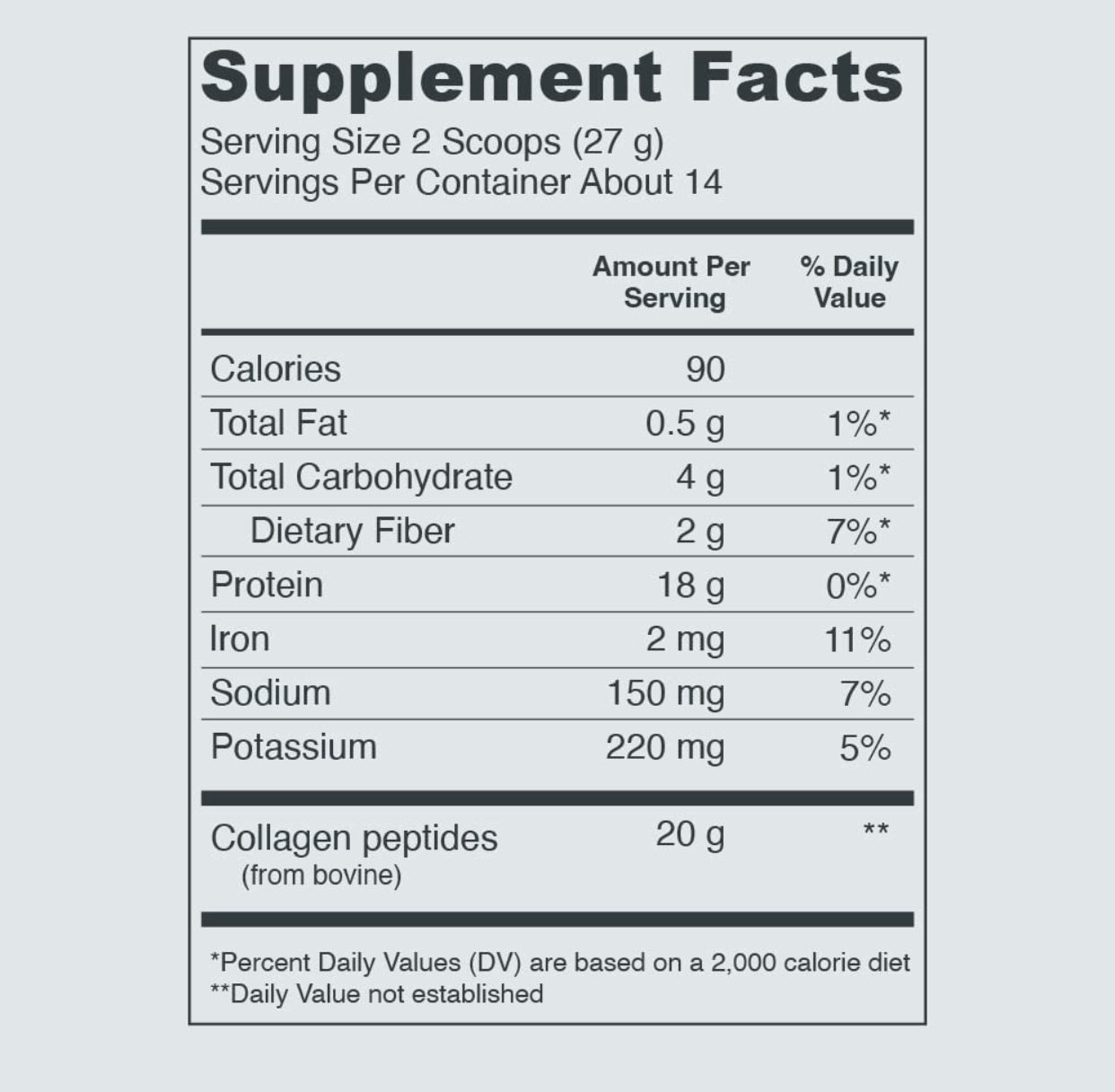 Collagen Peptides Powder, 13.5 oz, Pack of 1