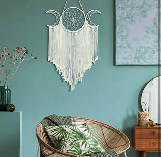 Triple moon Goddess Macrame Woven Wall Hanging - Christina’s unique boutique LLC