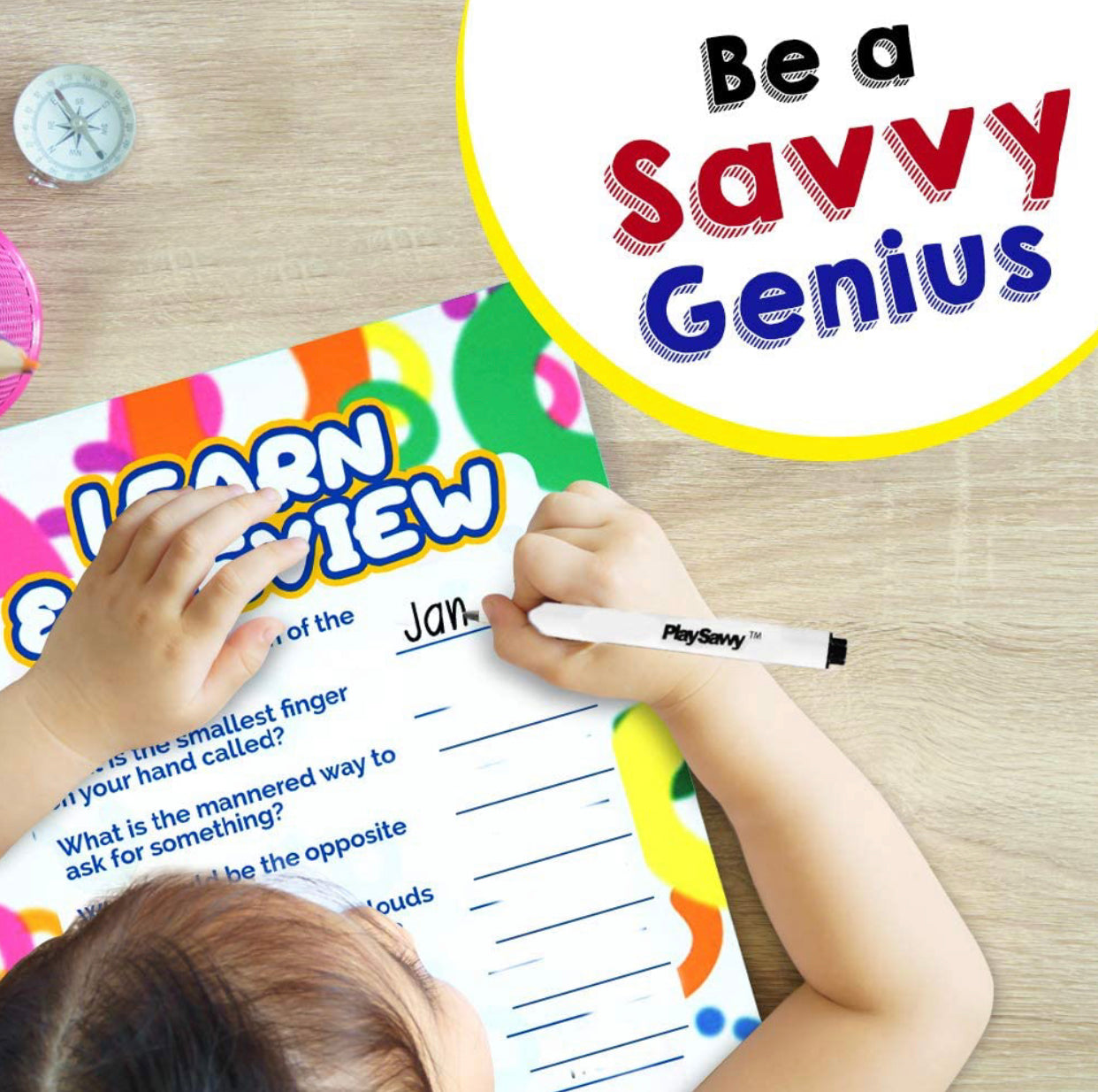 Kid’s Preschool Educational Poster Set, 38 Pc, Bilingual English/Spanish