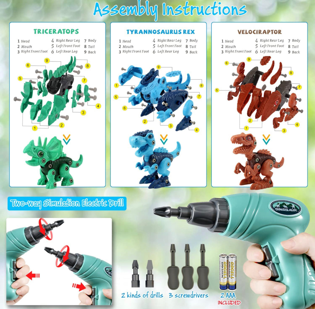 Kids Toys Stem Dinosaur Toy: Take Apart Dinosaur Toys