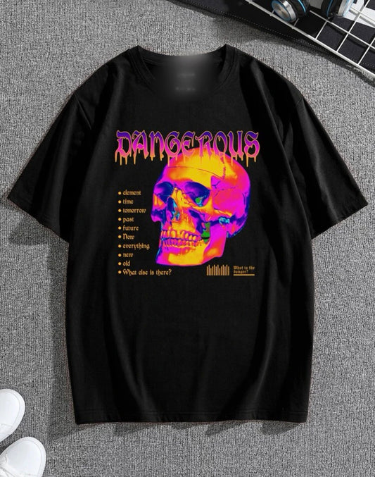 Men’s skull and slogan graphic tee