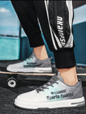 Men’s ombré letter graphic lace-up front skate shoes