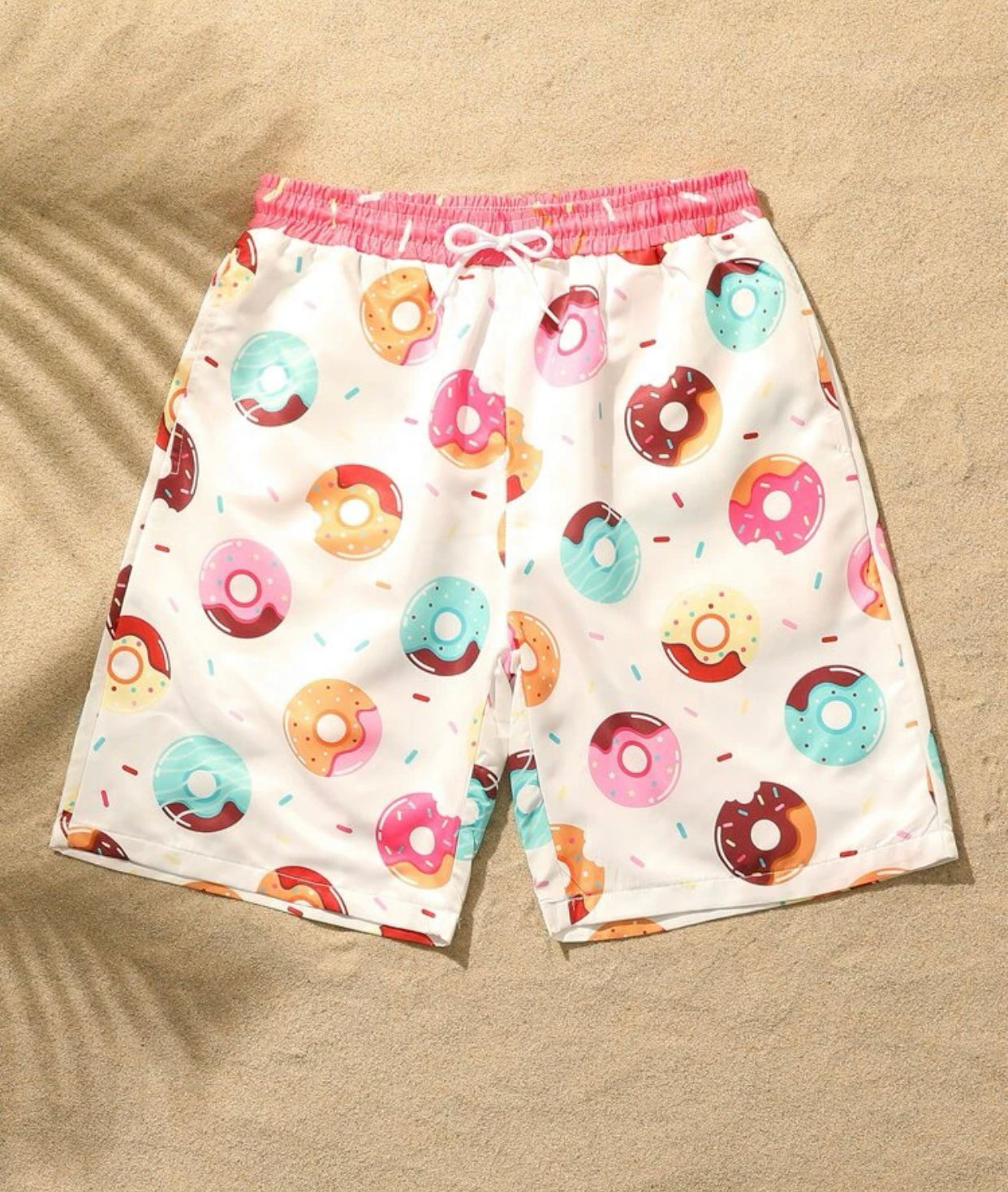 Men’s donut print swim trunks