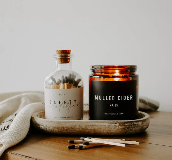 Mulled Cider Candle | Apple, Cinnamon, Cranberries, and Orange Fall Scented Soy Candle