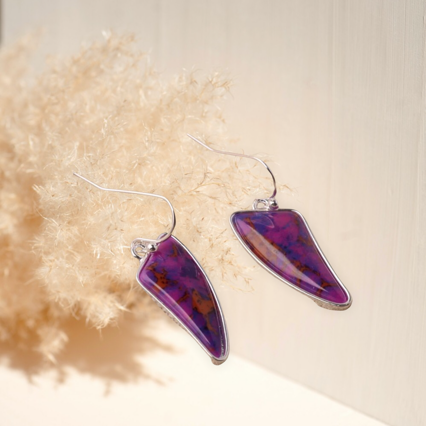 Geometric drop earrings