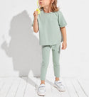 Toddler girls solo roll up sleeve tee & leggings set