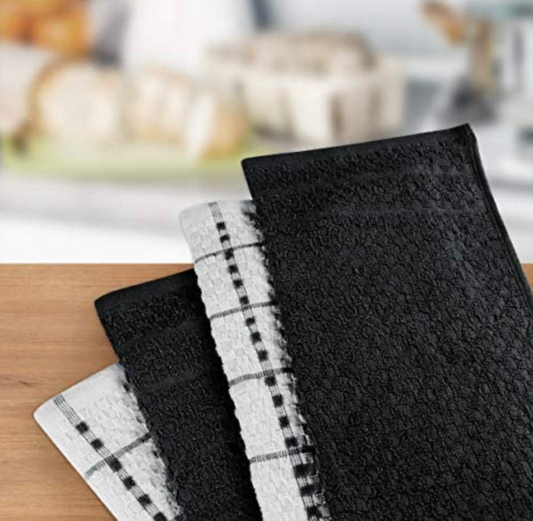 Kitchen Towels, 15 x 25 Inches, 100% Ring Spun Cotton. (12 pack)