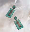 Southwestern inspired geo drop earrings