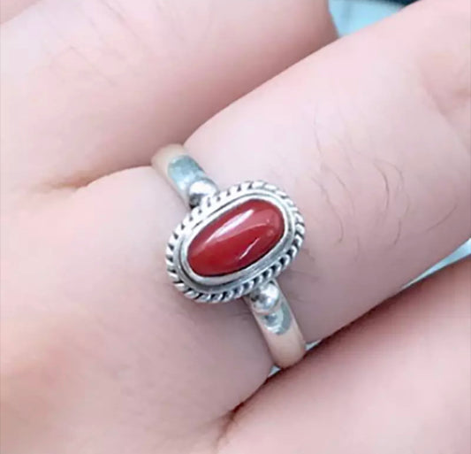 Designer original new retro inlaid dzi bead opening adjustable chalcedony  stone ring.