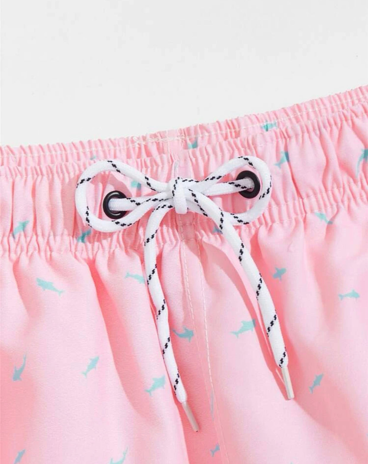 Men’s allover print drawstring swim trunks