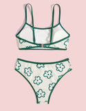 Teen girls floral print bikini swimsuit