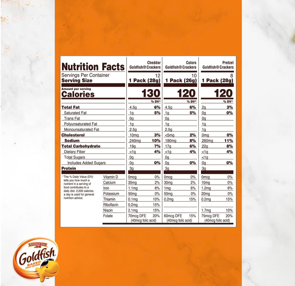 Goldfish Crackers Big Smiles with Cheddar, Colors, and Pretzel Crackers, Snack Packs, 30 CT Variety Pack Box