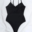 Women’s knot front cut-out one piece swimsuit