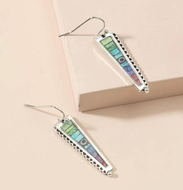 Geometric shaped drop earrings - Christina’s unique boutique LLC