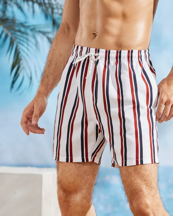 Men’s striped print swim trunks - Christina’s unique boutique LLC