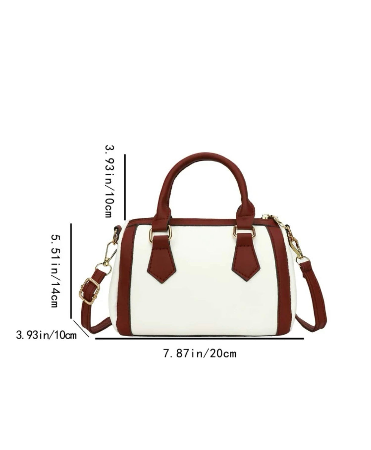 Mini two tone Boston bag