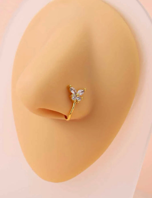 Zircon decor nose ring