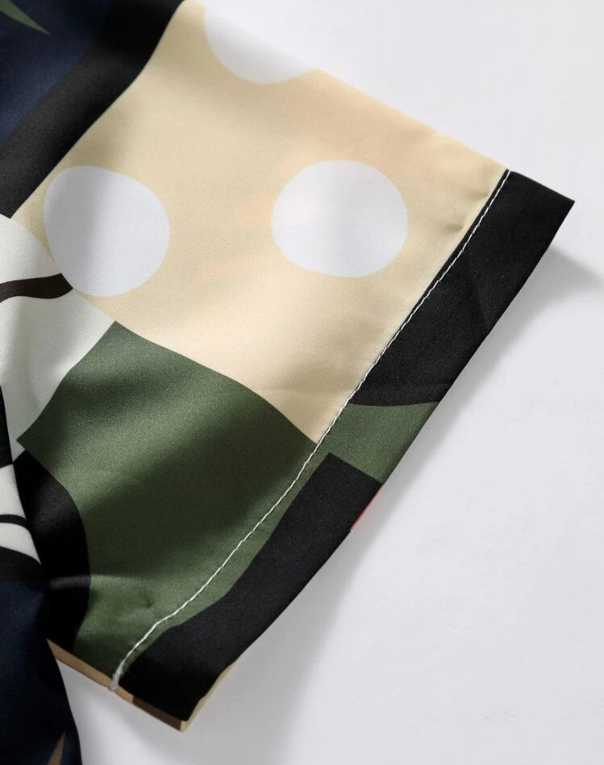 Men’s plant print shirt & drawstring waist shorts without tee