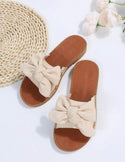 Bow Decor Slide Sandals