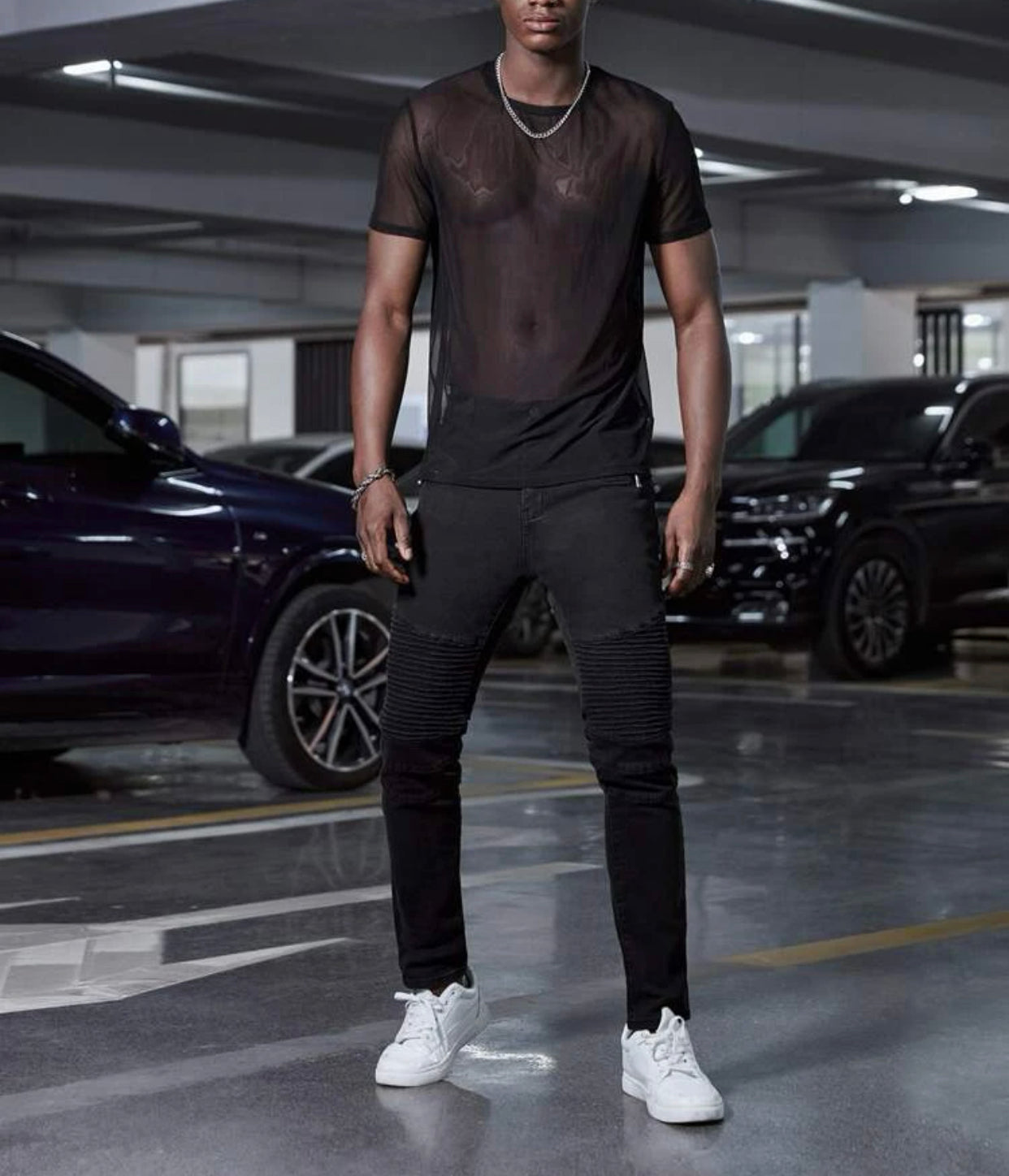 Men’s 1pc sheer tee