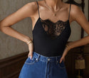 Eyelash lace insert cami bodysuit - Christina’s unique boutique LLC
