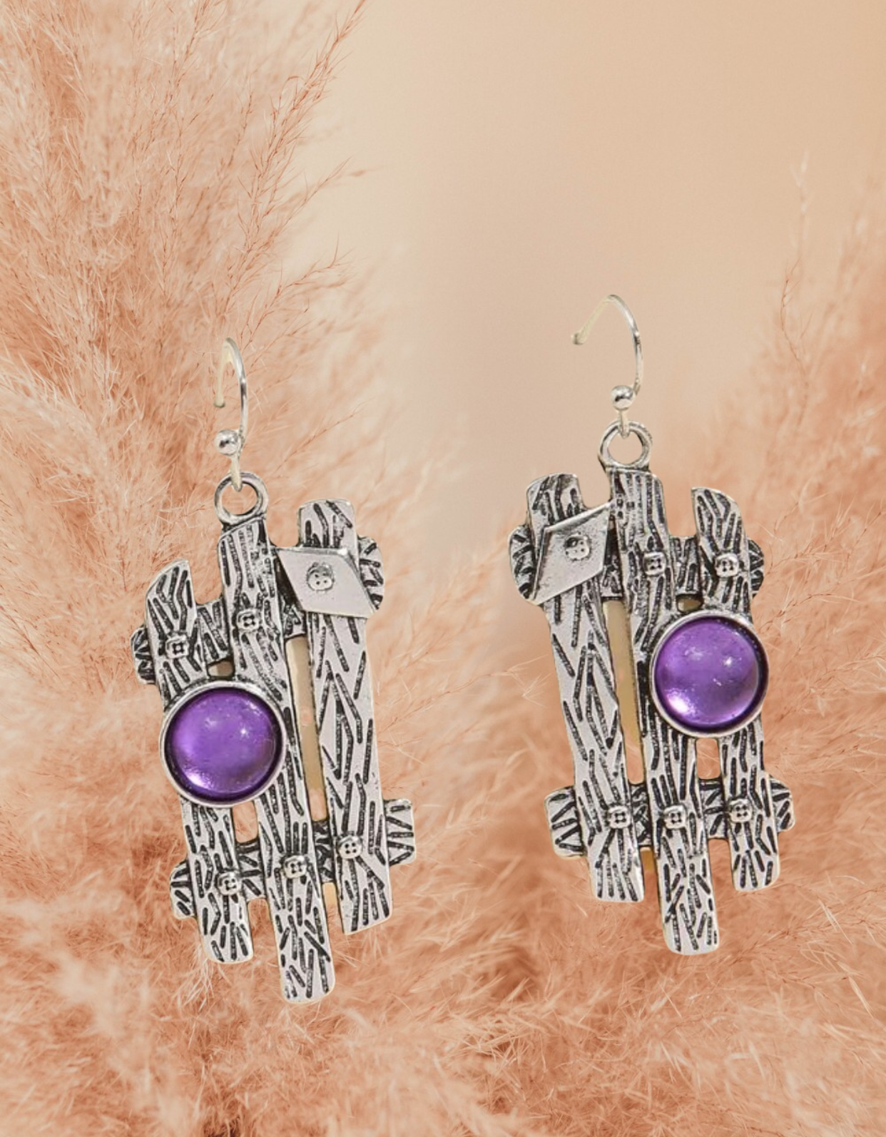 Fence decor dangle earrings