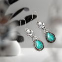 Turquoise decor water drop earrings