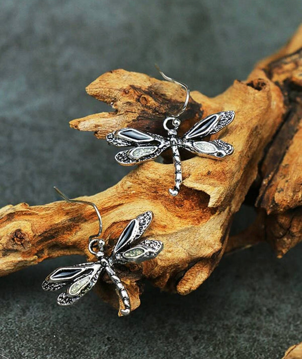 Silver plated dragonfly earrings - Christina’s unique boutique LLC