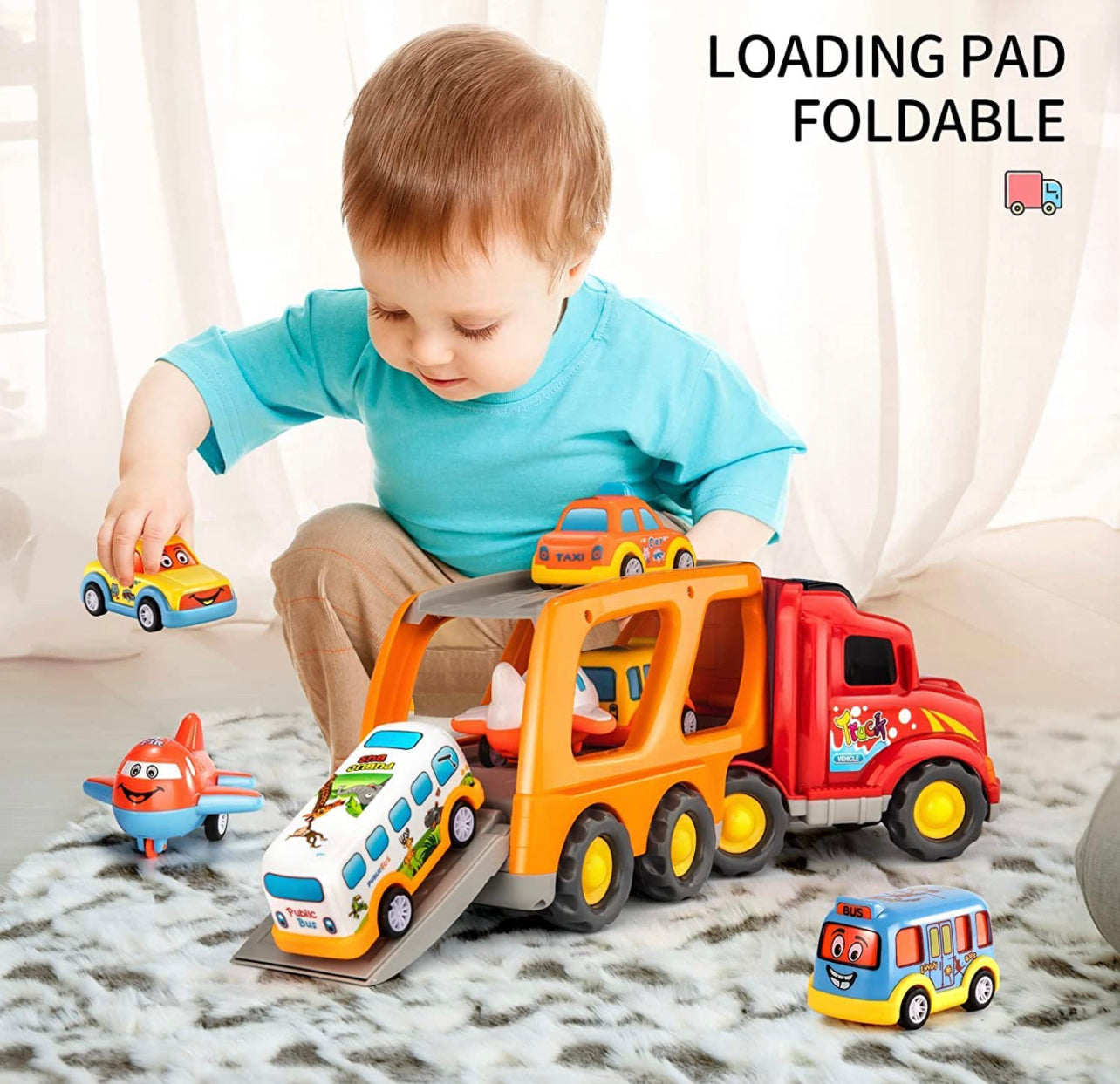 Toddler Carrier Truck Transport Vehicles Toys - 5 in 1 Toys