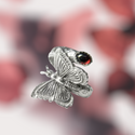 Dazzling Ruby inspired Butterfly ring. Size 8.