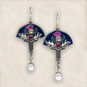 Plum blossom inspired drop earrings